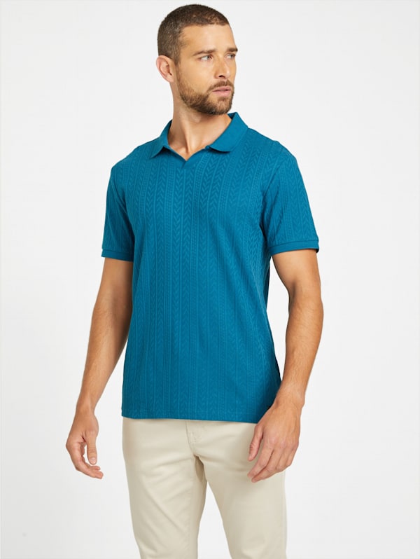 Optimus Textured Polo | GUESS Factory