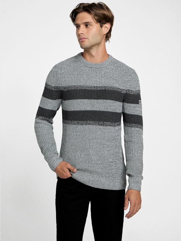 Factory Gabriel Striped Sweater Black M