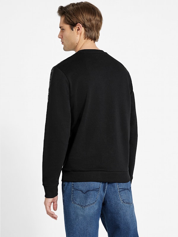 Logo tape crewneck sweatshirt top