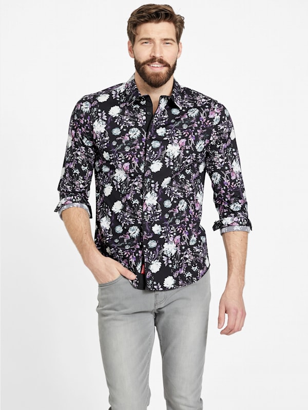 Lander Floral Shirt GUESS Factory Ca
