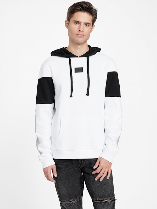 Colorblock Drawstring Pocket Hoodie