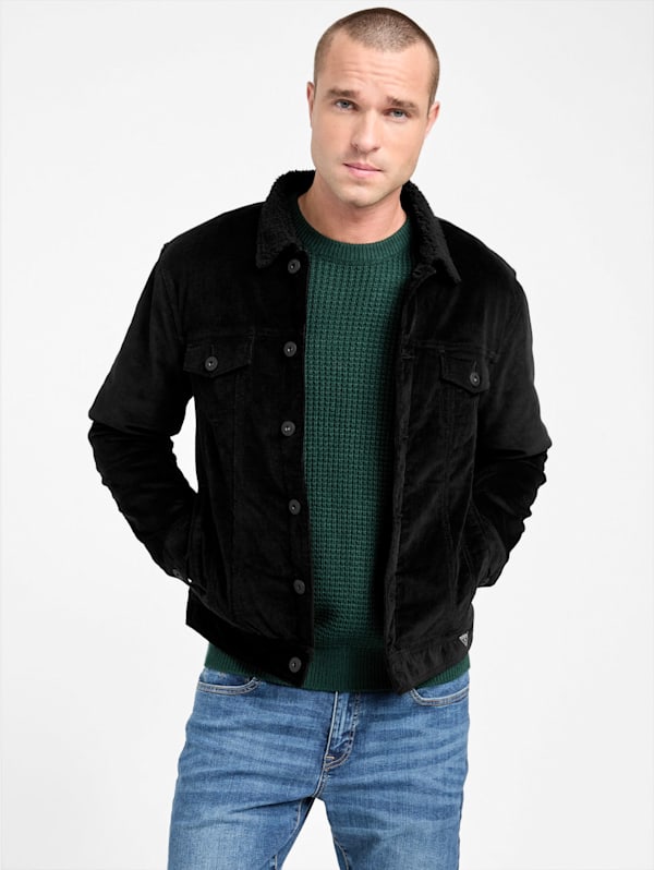 Black mens sale corduroy jacket