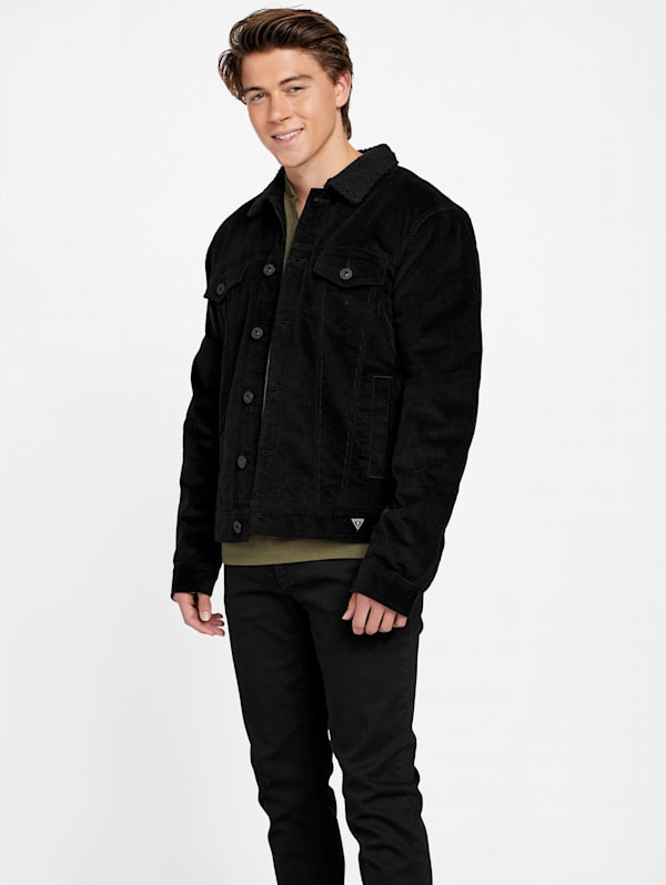 Brent Sherpa Corduroy Jacket | GUESS Factory