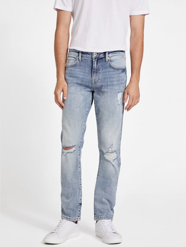 Factory Bratt Destroyed Skinny Jeans Blue 33