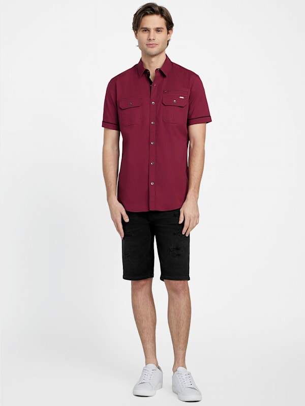 Factory Malone Pocket Shirt Red XS