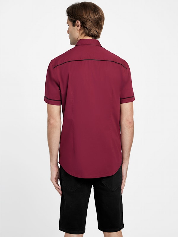 Guess maroon shirt new arrivals