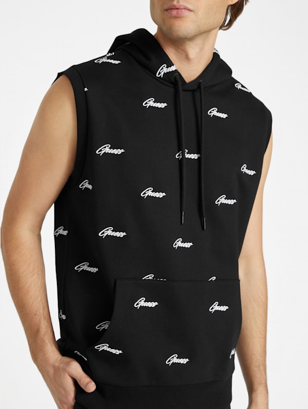 Guess sleeveless hoodie deals