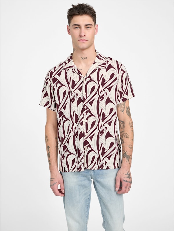 Guess printed shirts best sale