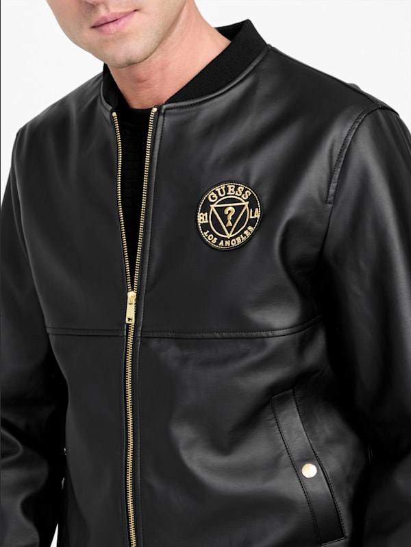 Guess factory leather jacket new arrivals