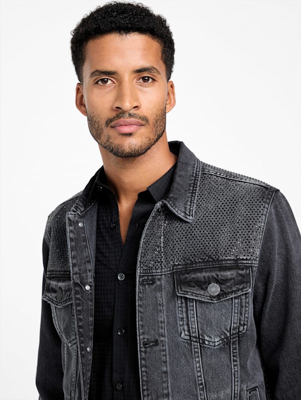 Kelsey Embellished Denim Jacket | GUESS Factory