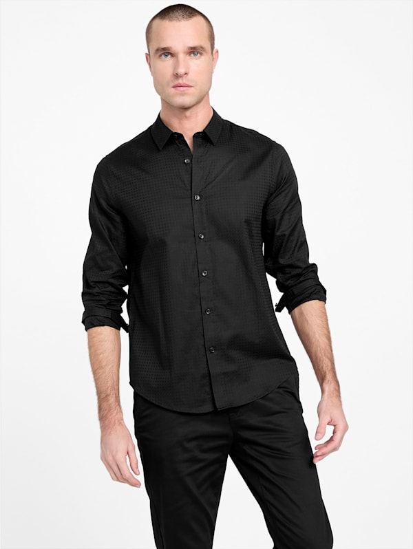 Factory Gary Textured Shirt Black XL