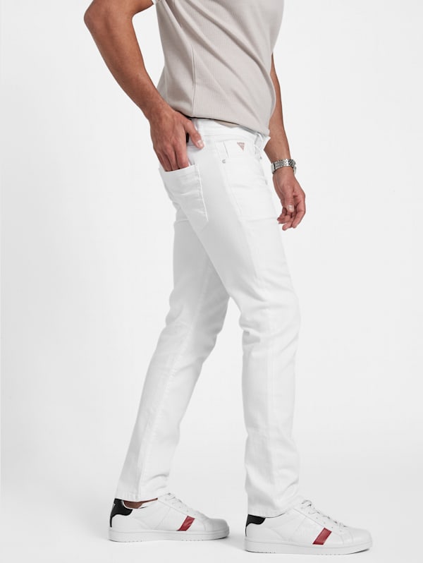 Guess white jeans discount