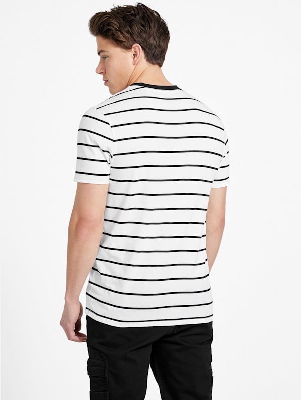 Factory Eco Larry Striped Tee White S