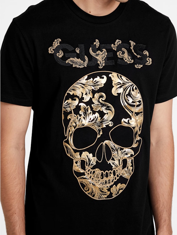 Guess skull t shirt store