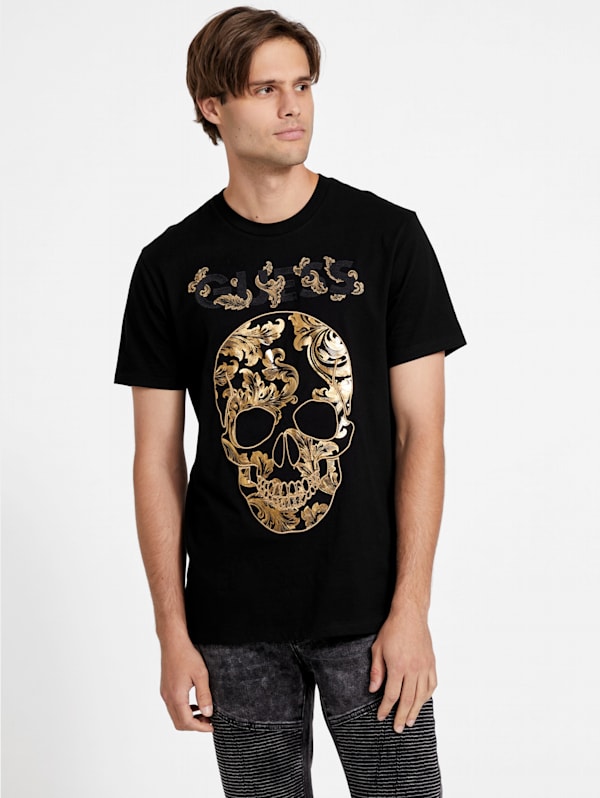 Guess skull t shirt store