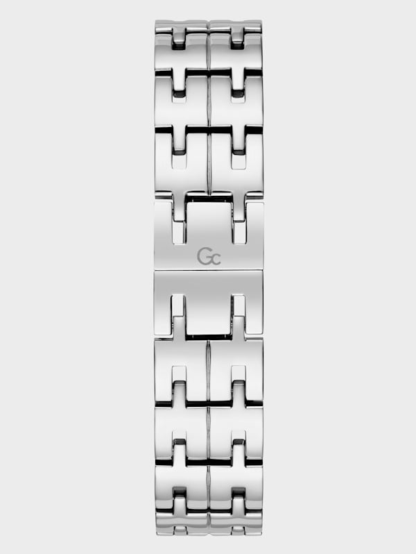 Gc Silver-Tone Crystal Day/Date Watch | Marciano