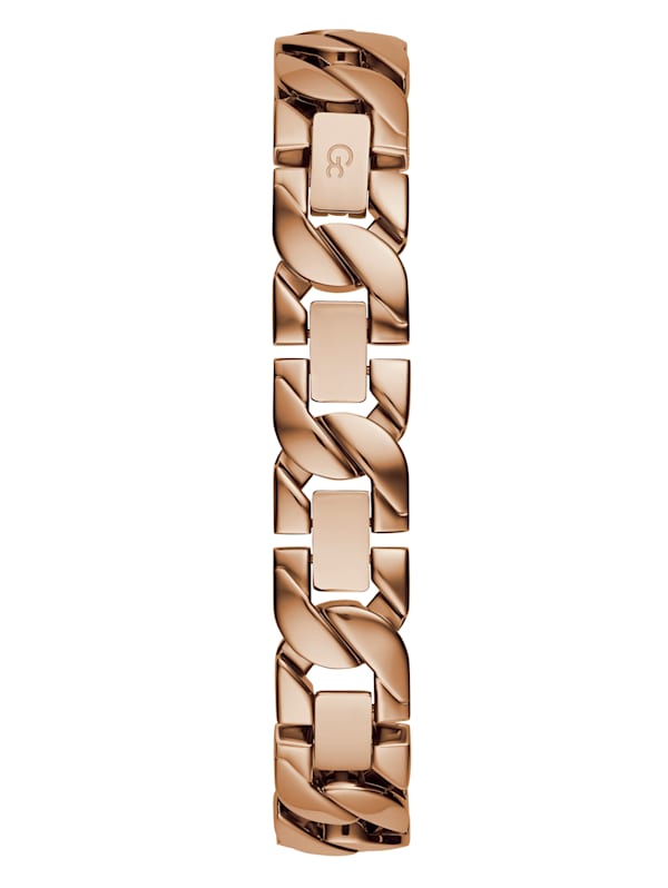 Gc Rose Gold Tone and Crystal Chain Link Analog Watch
