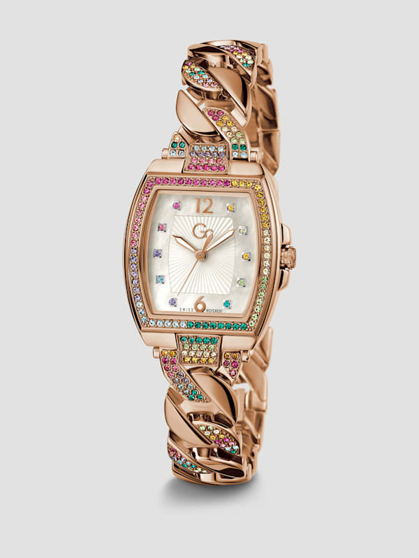 Rose Gold-Tone Crystal Analog Watch