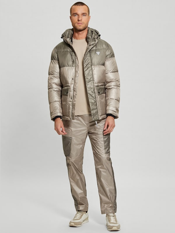 Wilfred Hooded Long Puffer Jacket | GUESS