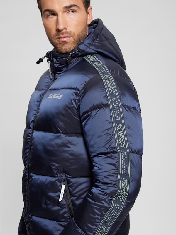 Blue Padded Puffer Jacket|291435802