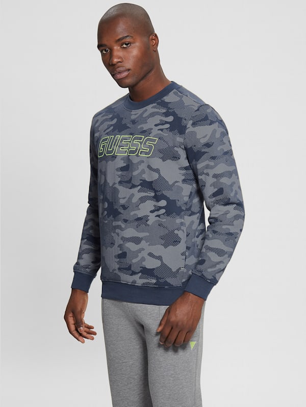 Long camo sweatshirt top