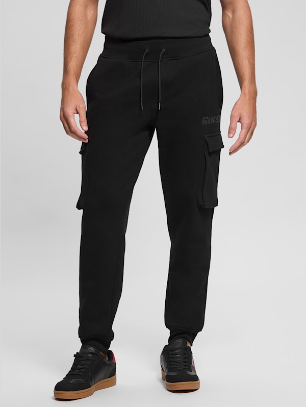 Guess Aldwin Cargo Pants, Black (Regular Fit, Medium Rise, 12