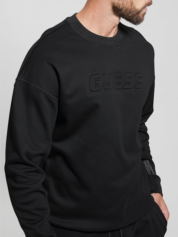 Guess repeat logo crewneck clearance