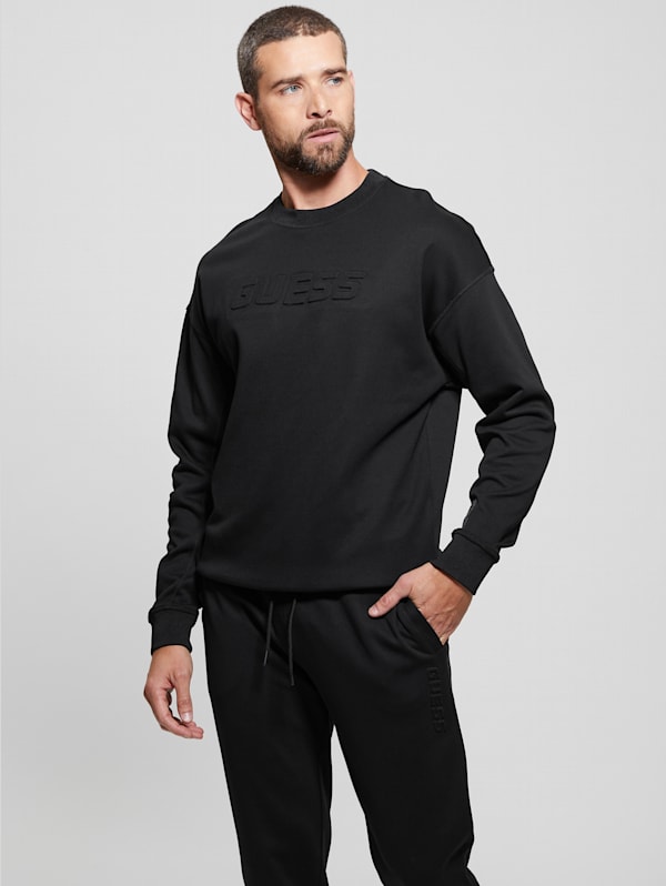 GUESS Eco Fleece Crewneck Sweatshirt Black M