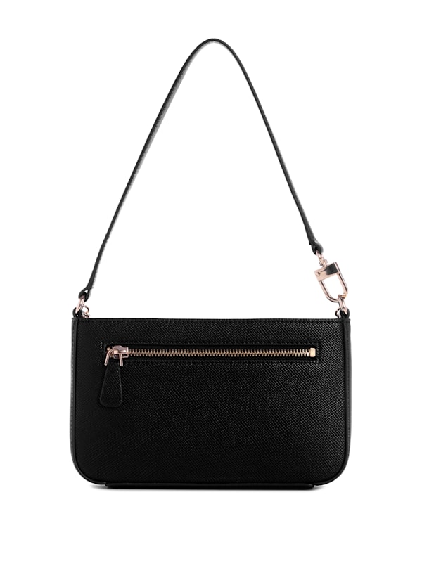 GUESS Noelle Mini Top zip Shoulder Bag Black One Size