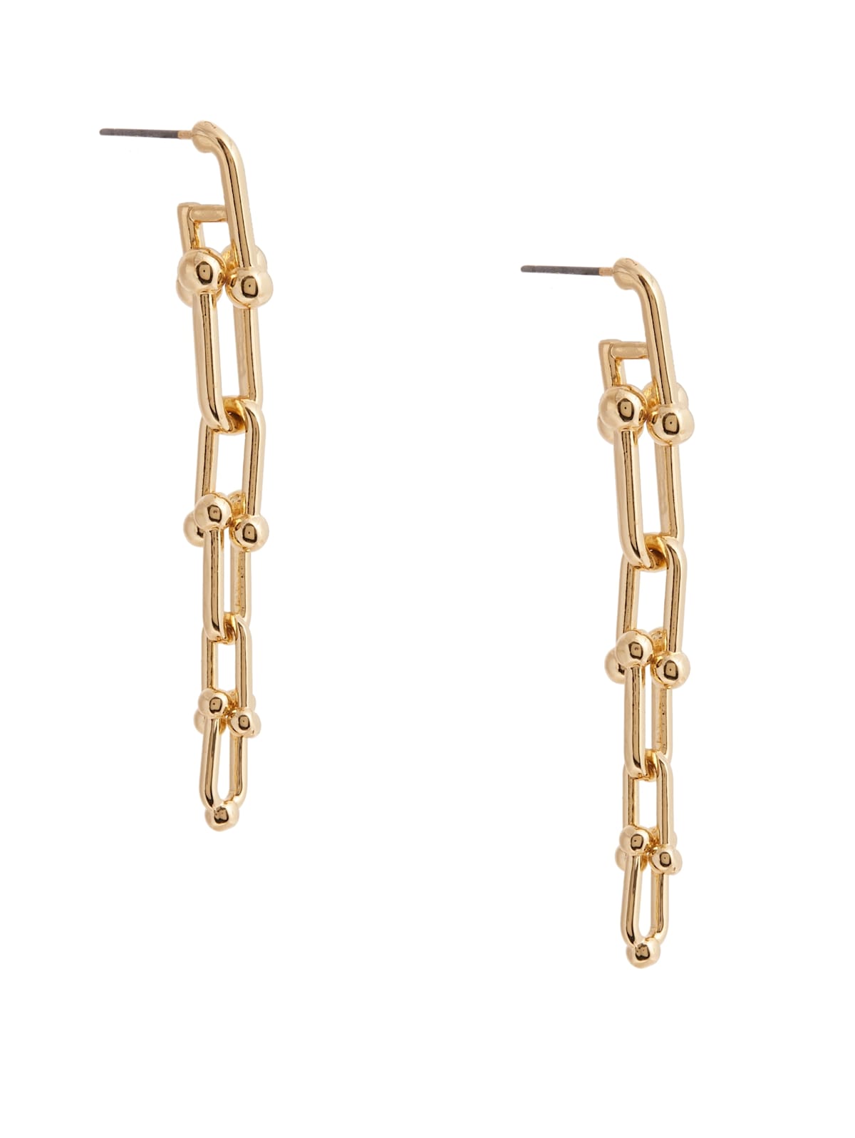 GUESS Factory Women's Rhinestone Snake Chain Fringe Earrings NS 