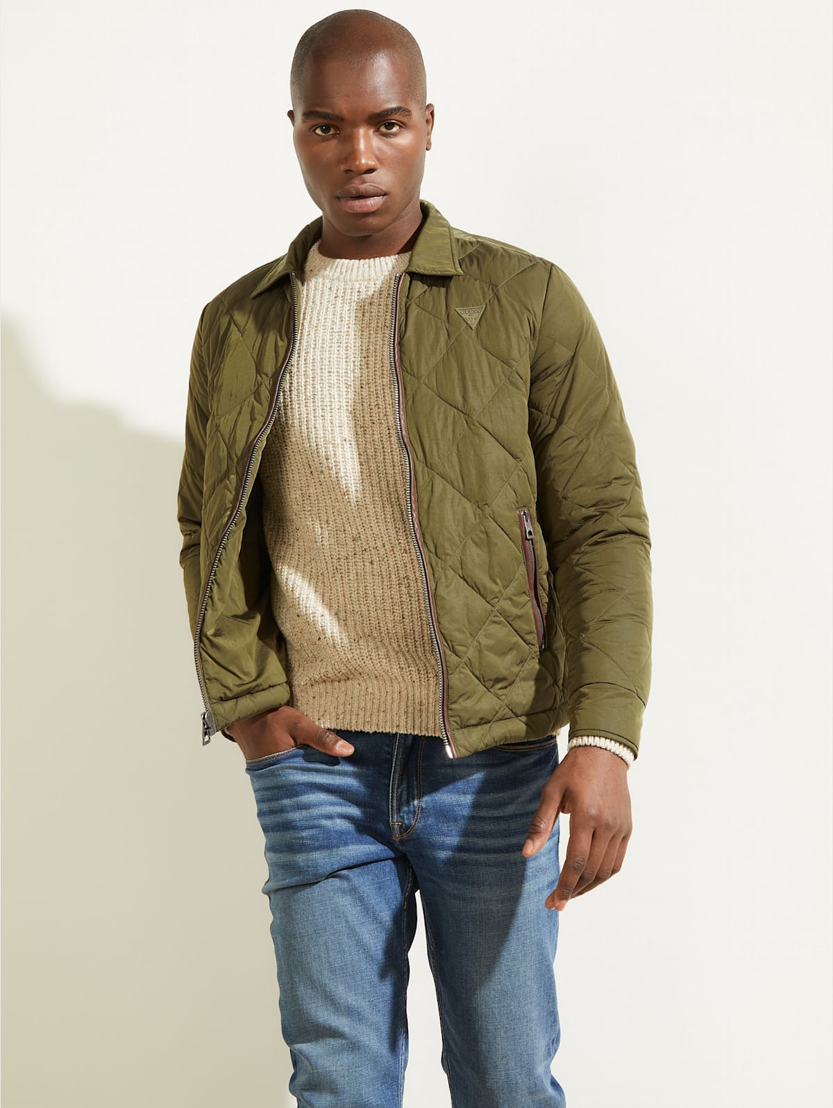 Nylon Coach Jacket Guess