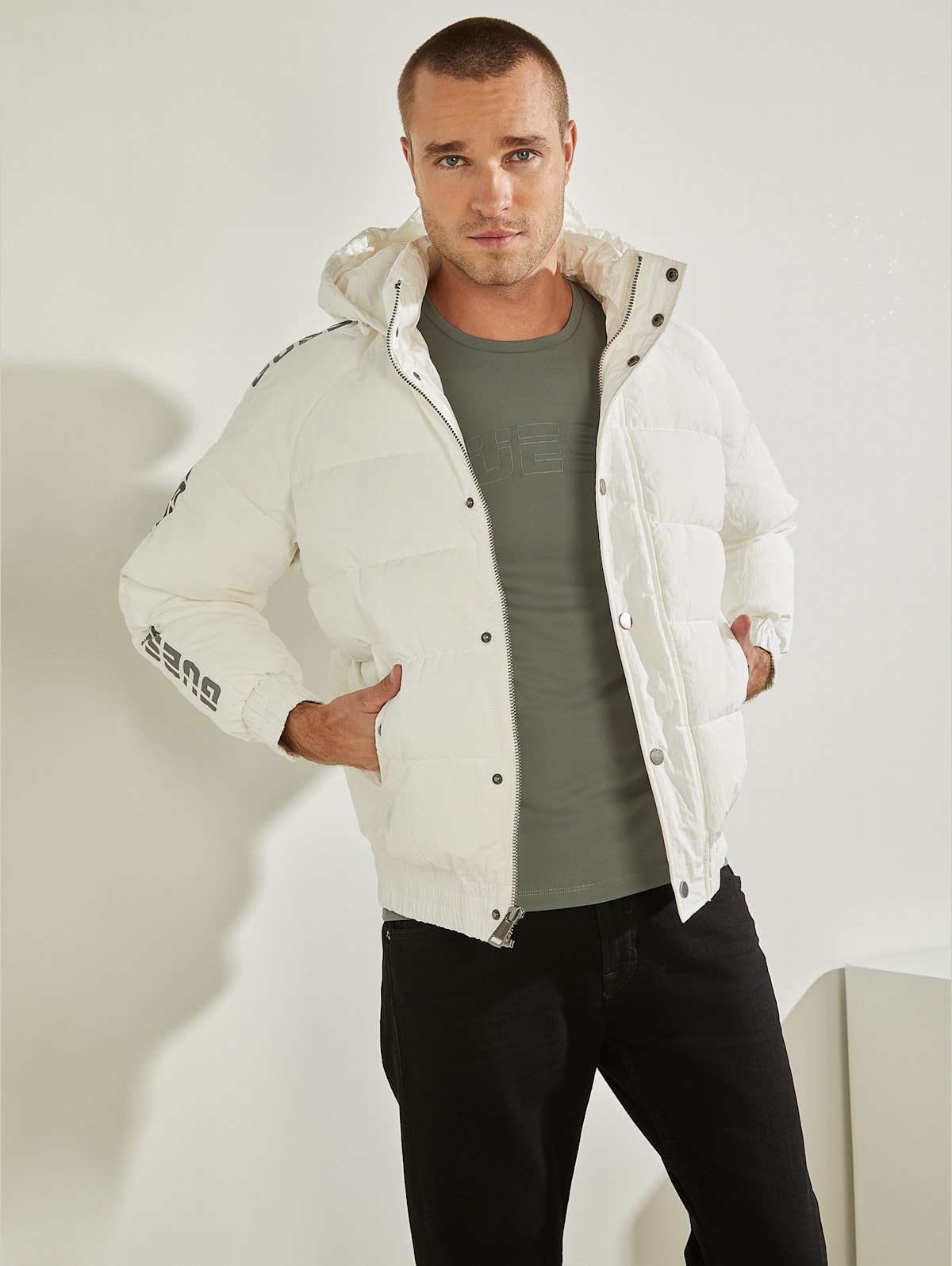 how to wash guess puffer jacket