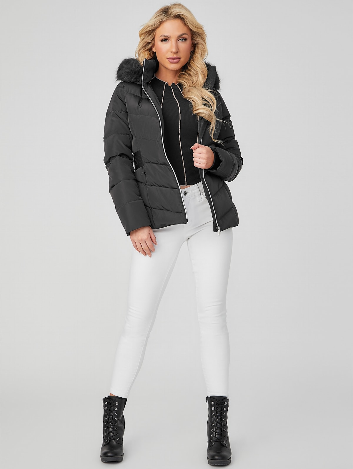Isidora Down-Fill Puffer Jacket | GUESS Factory