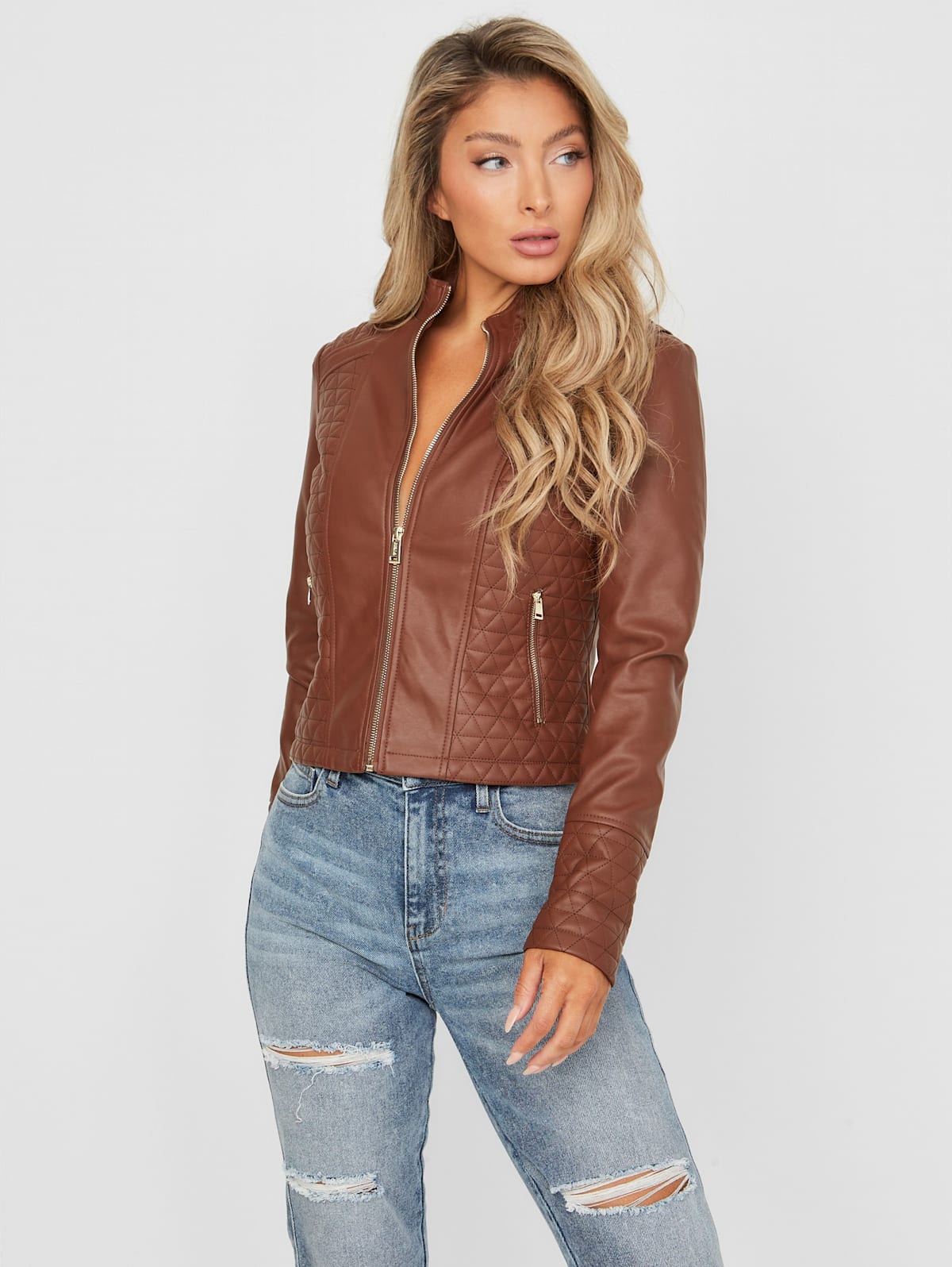 Edan Faux-Leather Jacket | GUESS Factory