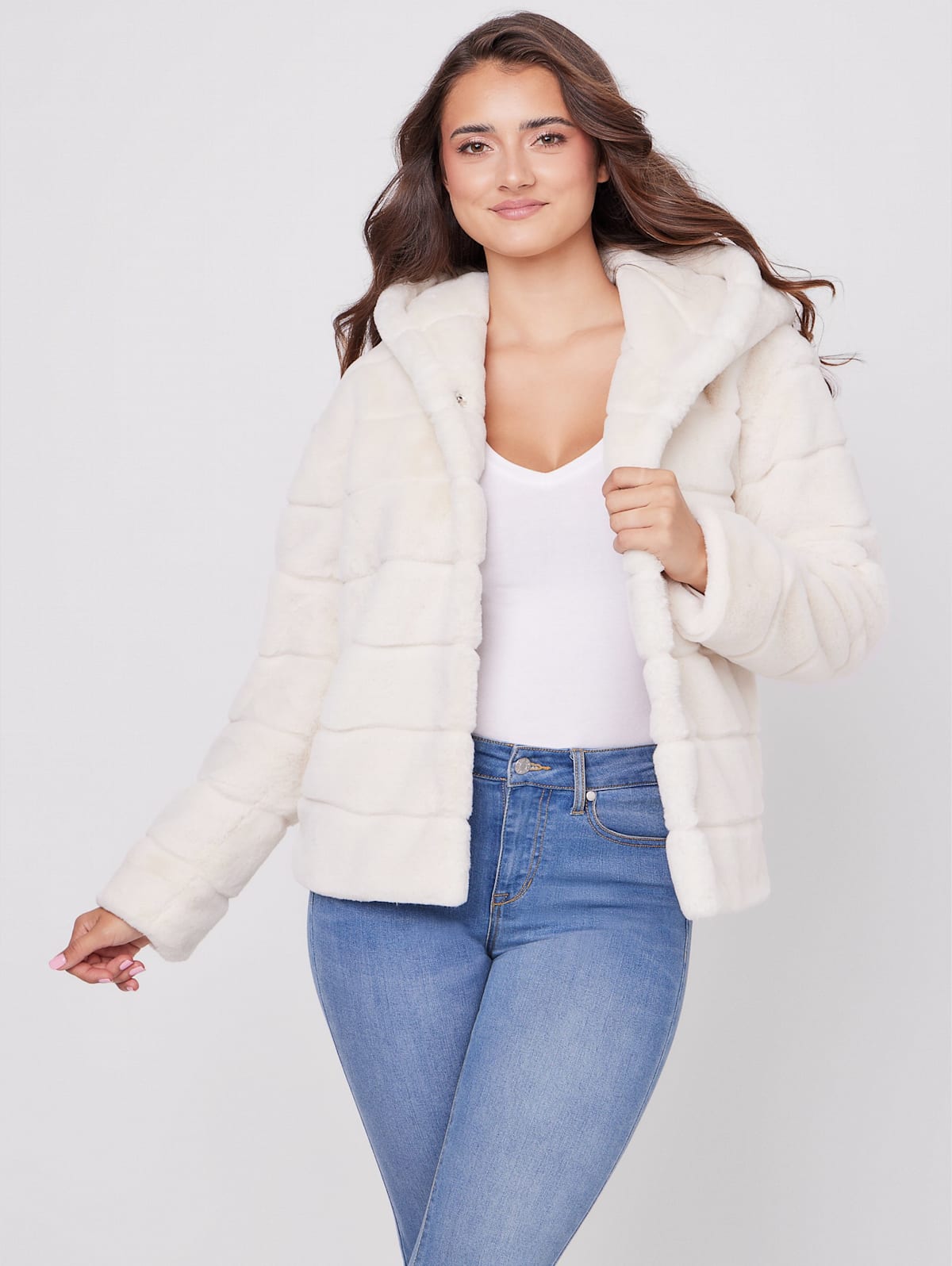 Fantacia Faux Fur Jacket Guess Factory