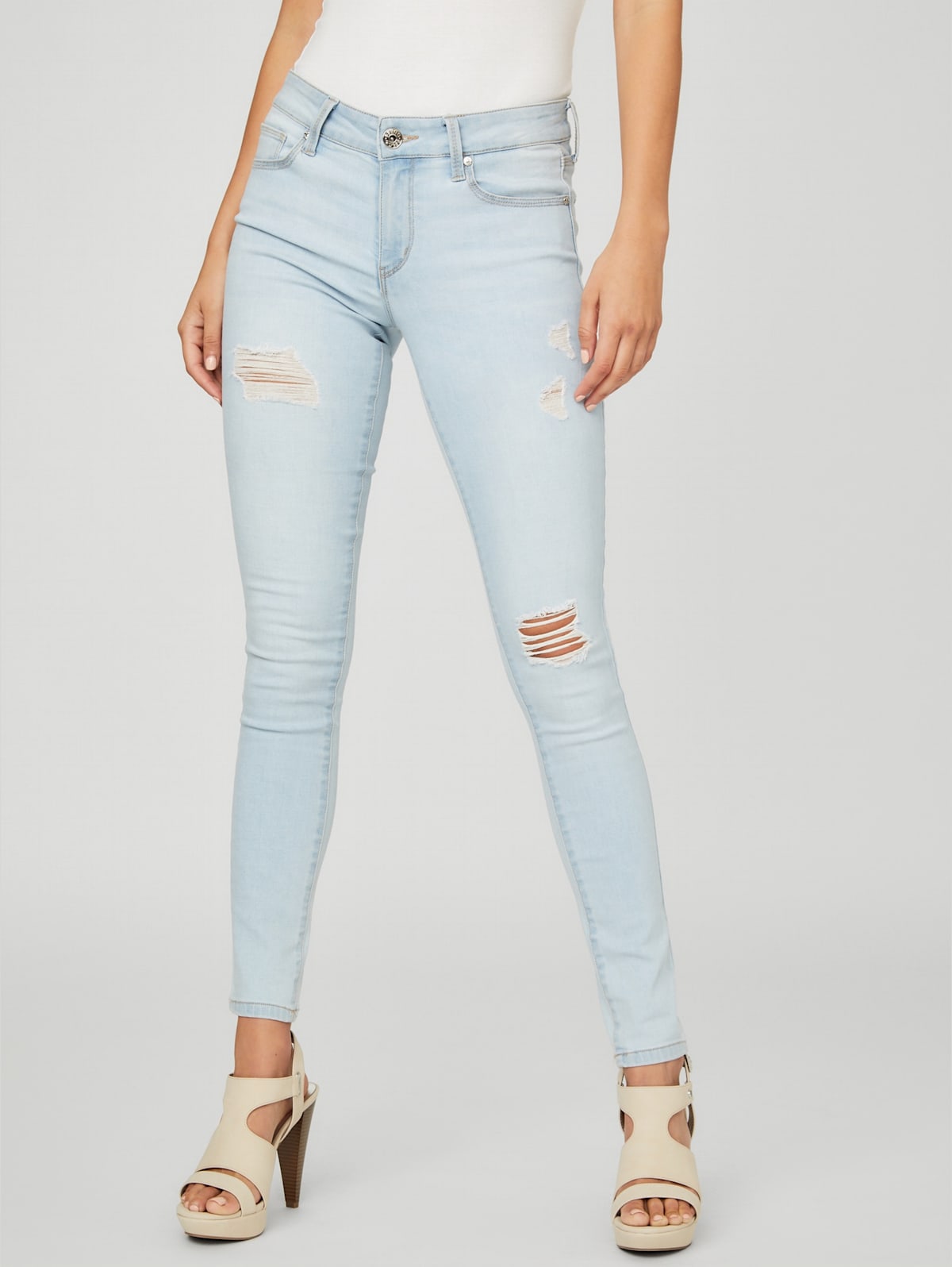 Sienna Curvy Mid Rise Jeans Guess Factory Ca
