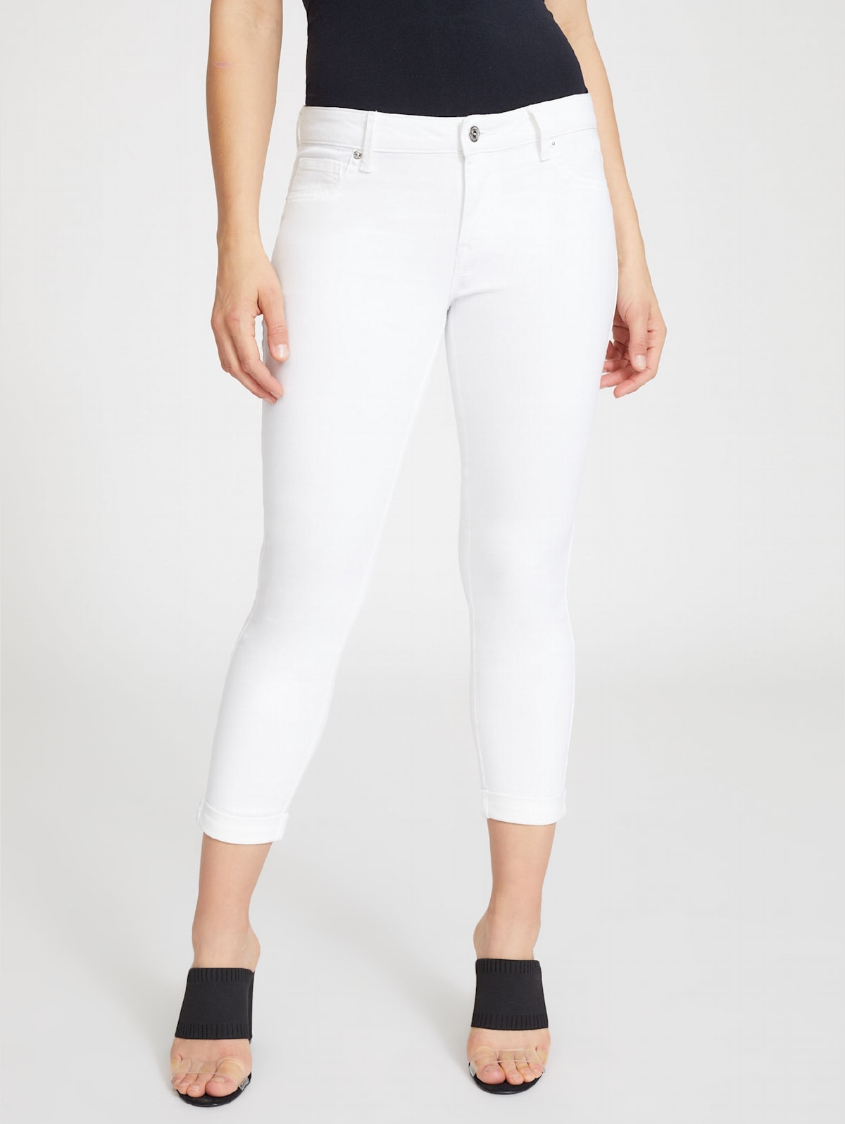 Mishell Curvy Denim Capris Guess Factory