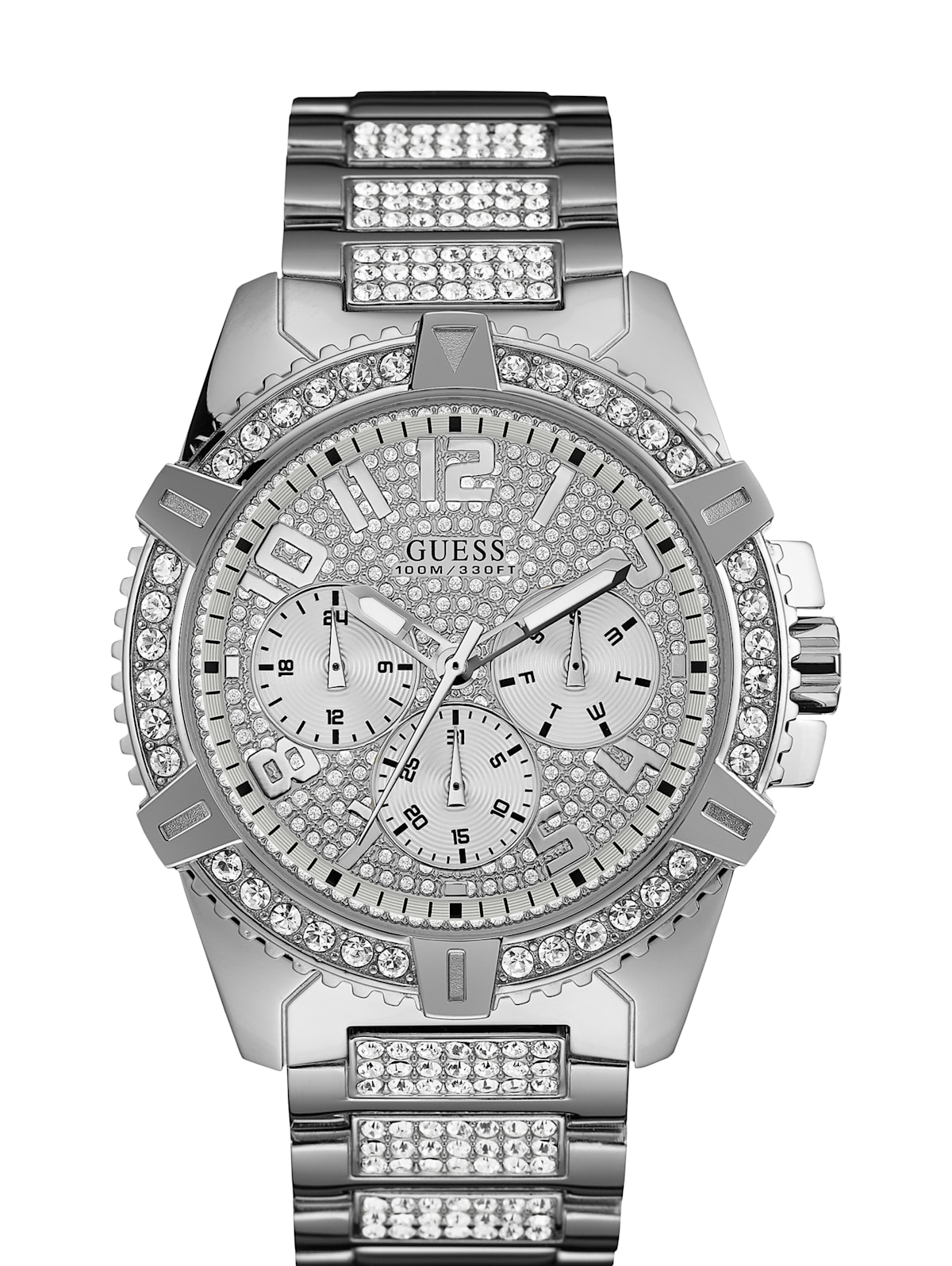 Stor vrangforestilling Bage systematisk Silver-Tone Multifunction Watch | GUESS