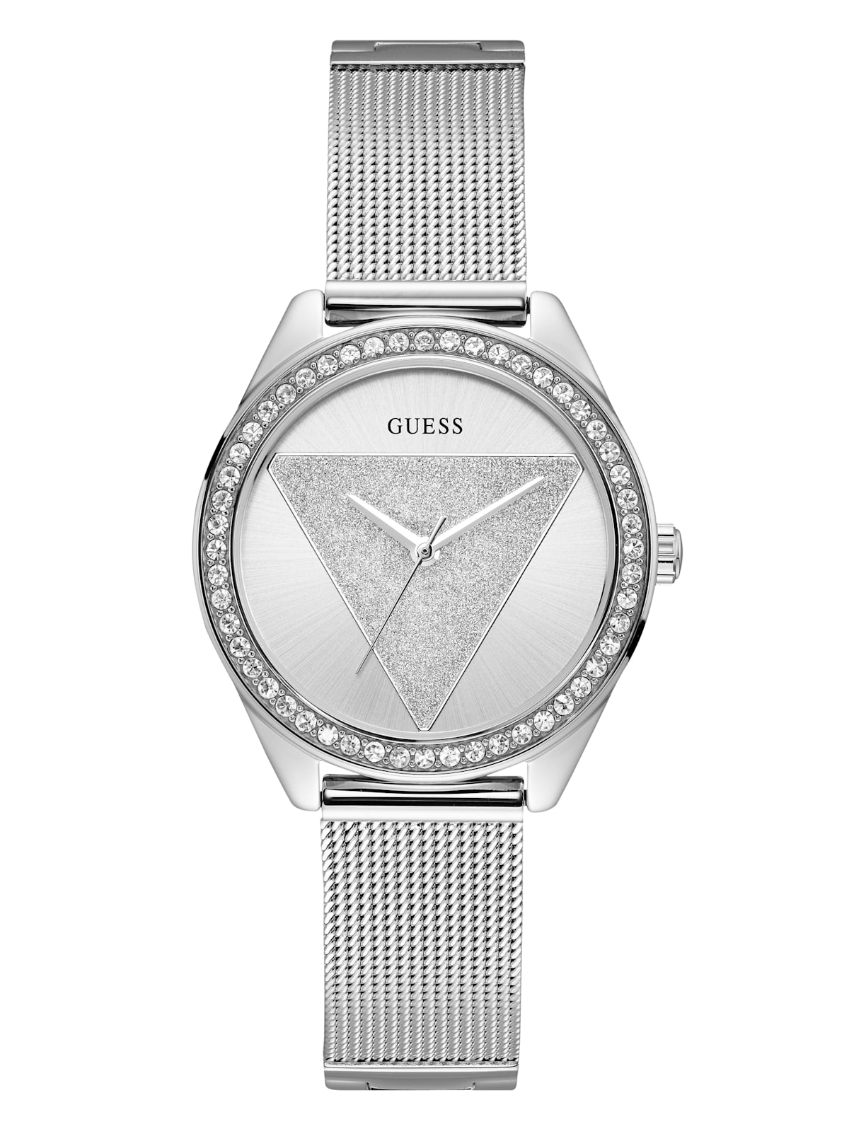 Vlieger diep waterval Silver-Tone Logo Analog Watch | GUESS