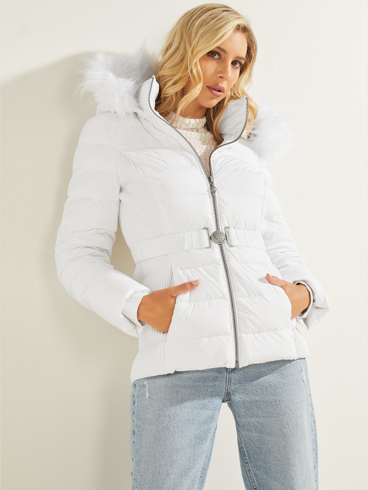 Fugtighed vrede suge Eco Claudia Belted Down Puffer Jacket | GUESS