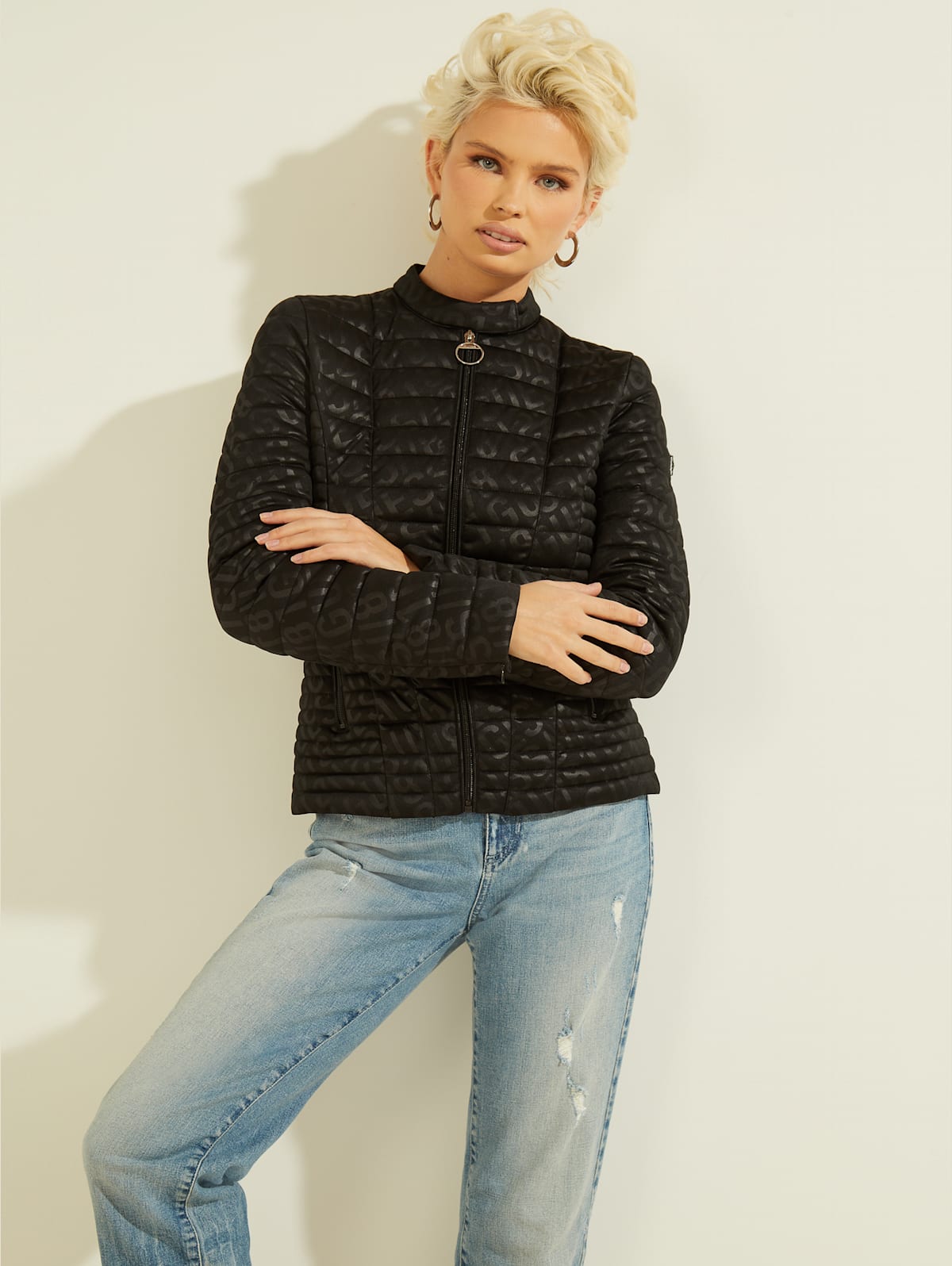 Guess vona puffer jacket clearance