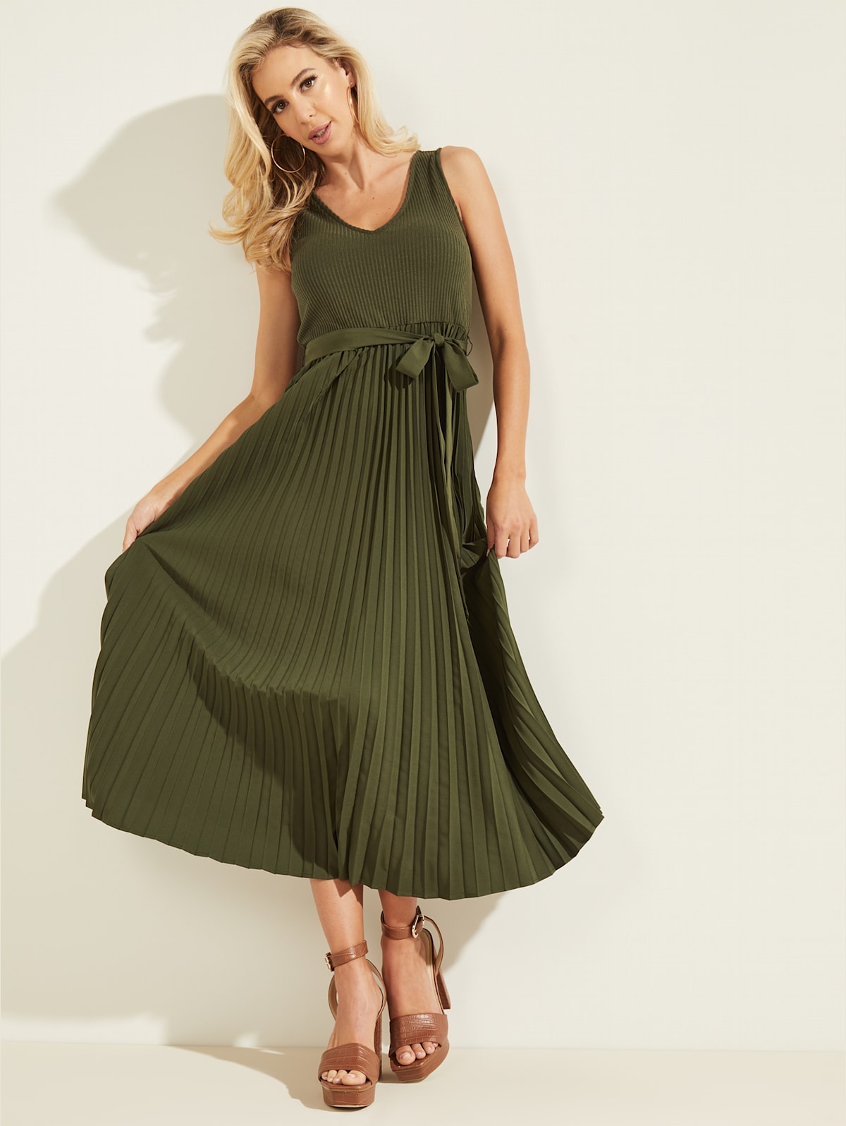 pleated dress