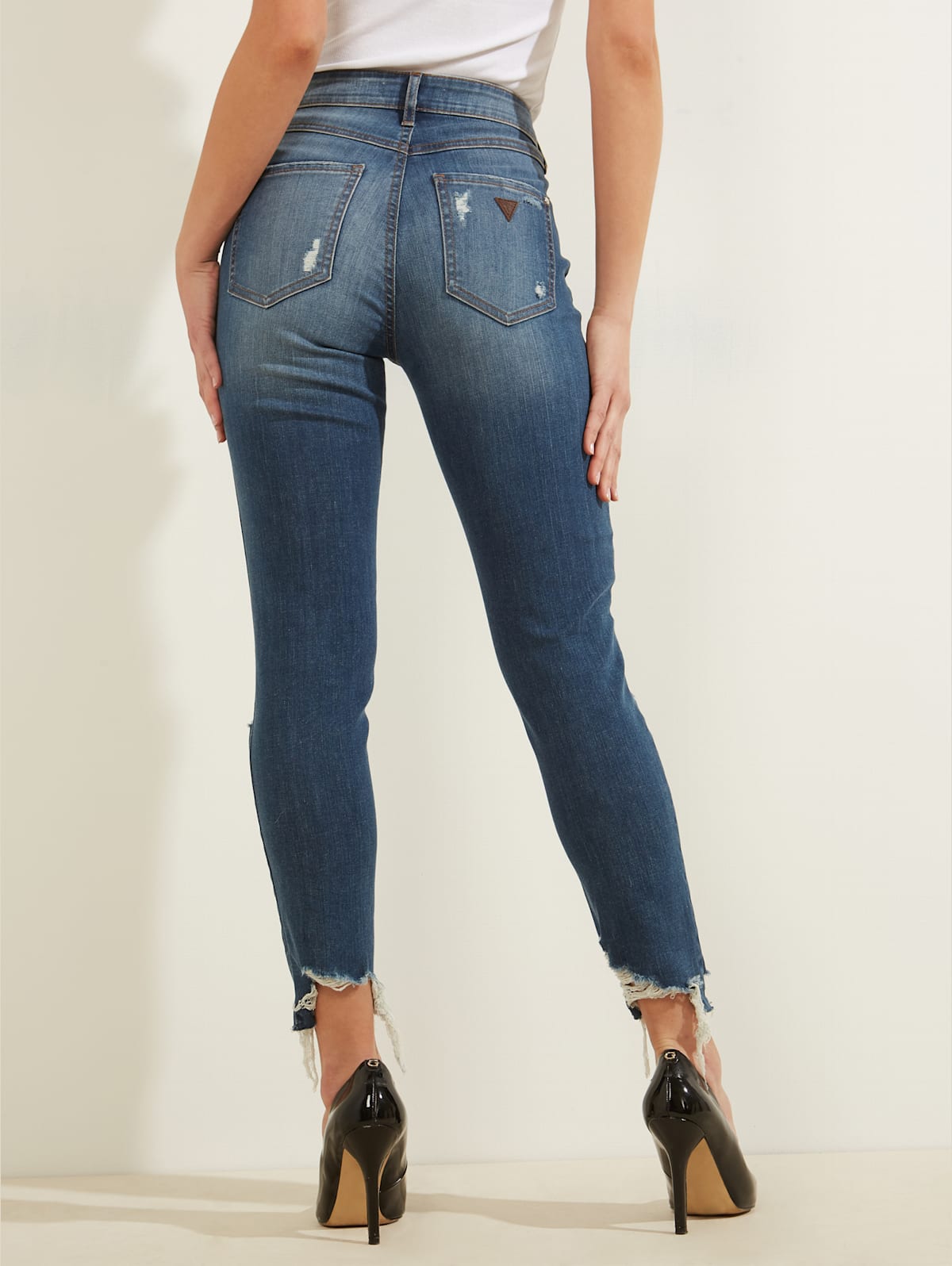 1981 Destroyed High-Rise Skinny Jeans | GUESS