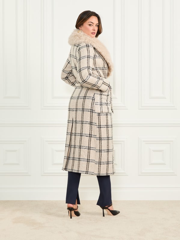 送料無料 店舗 Charlize Sequin Plaid Wrap Coat | Marciano ジャケット・アウター