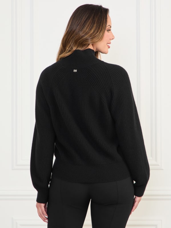 Denise Mock-Neck Ribbed Sweater | GUESS