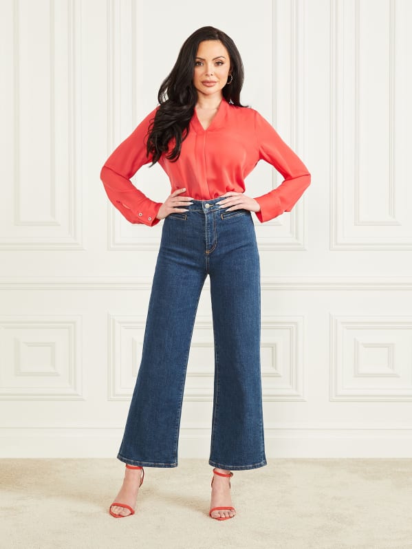 Bulma Satin Blouse | GUESS