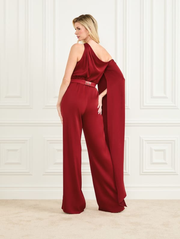 Lena Wide Leg Belted Jumpsuit | LaneBryant