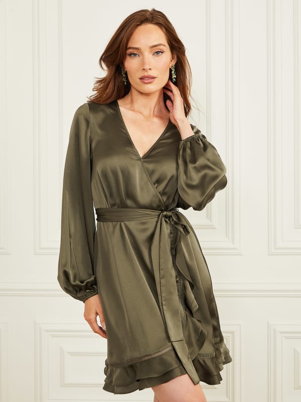 NWT Zara Women's Satin Effect Wrinkle Wide Leg Jumpsuit