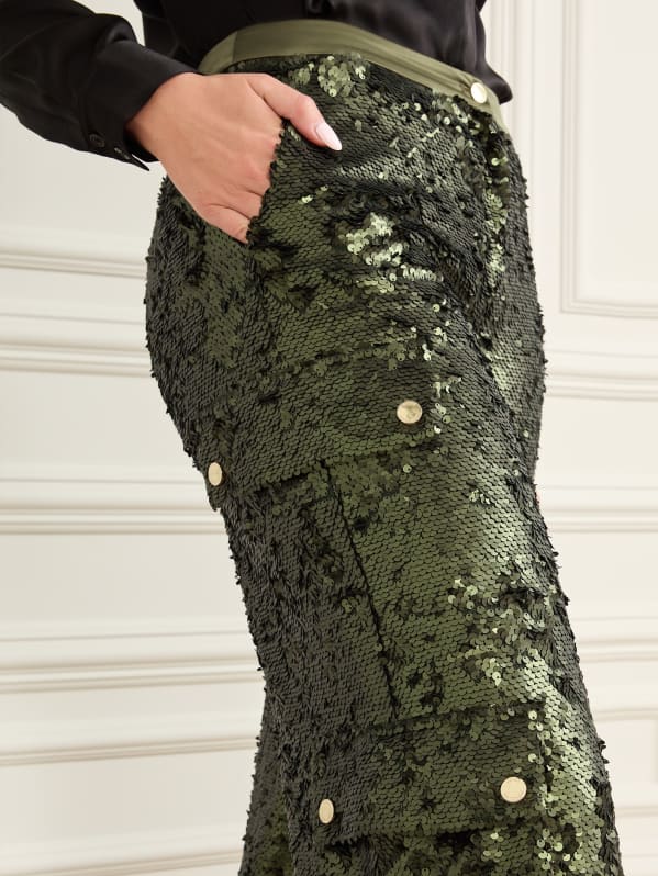 Kaia Sequin Cargo Pants | Marciano