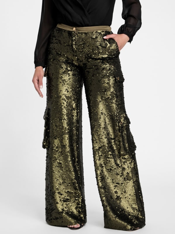 Kaia Sequin Cargo Pants | Marciano